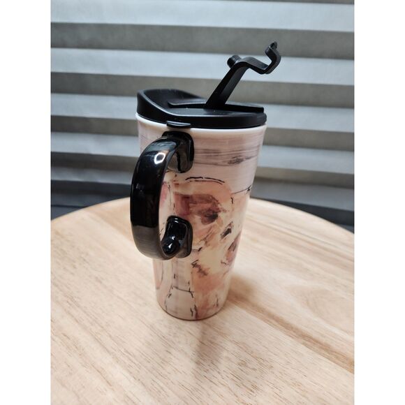 Piggy Ceramic Travel Mug – Cypress Home, Farm Animal Coffee Cup - Picture 4 of 8